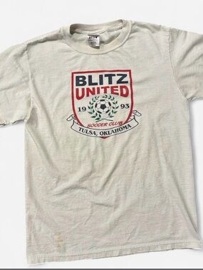 Vintage 1993 Blitz United Tulsa Soccer Club Graphic Tee